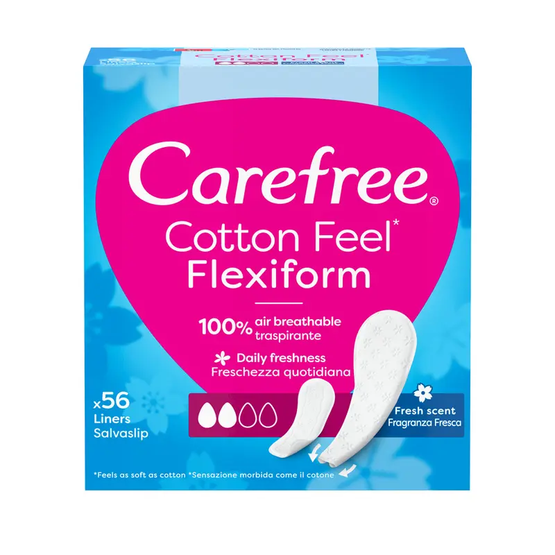 Protej-slipuri Cotton Feel Flexiform 56 bucăți – Carefree