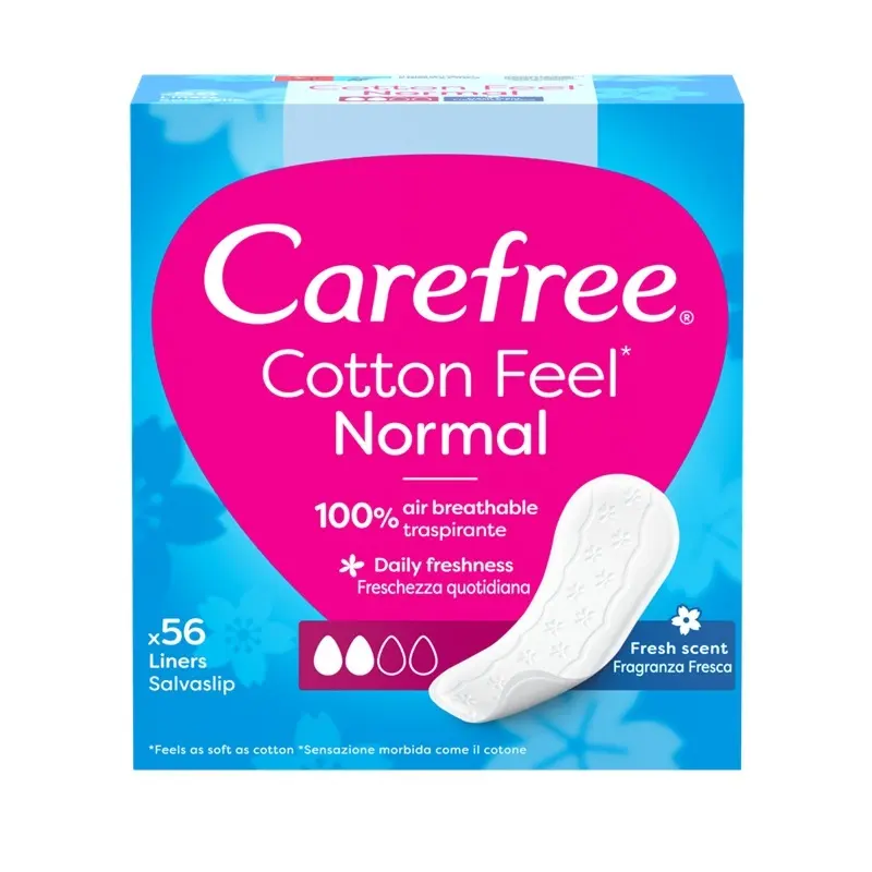 Protej-slipuri Cotton Feel Normal Fresh 56 bucăți – Carefree