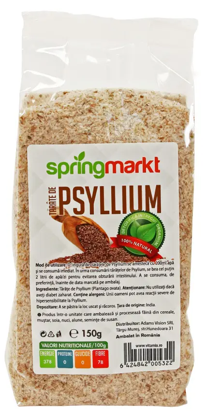Psyllium tărâțe 150 g – Springmarkt - Confort digestiv