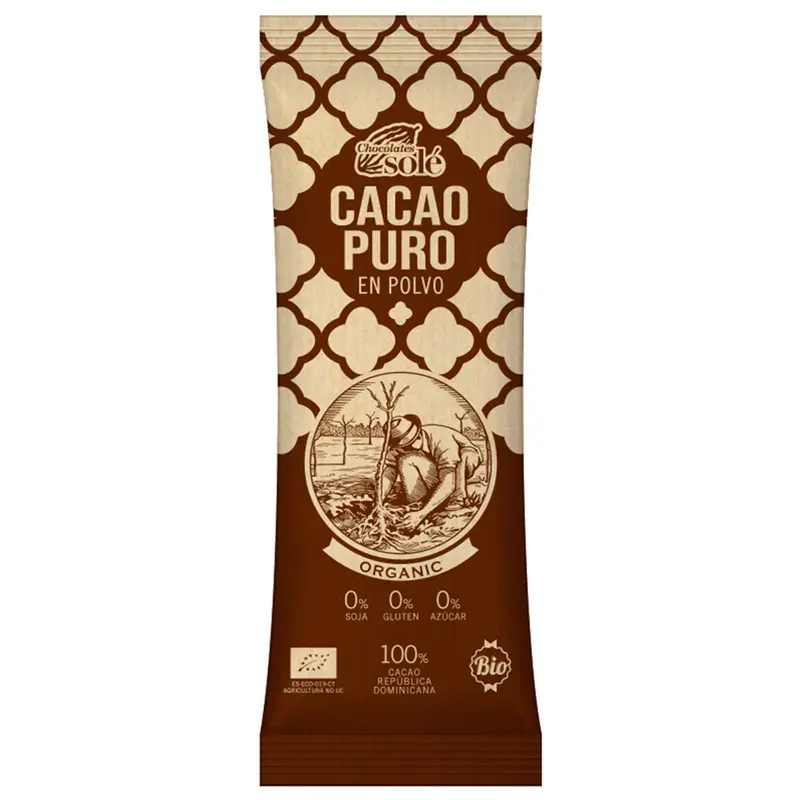 Pudra bio de cacao pura, 150g Chocolates Sole
