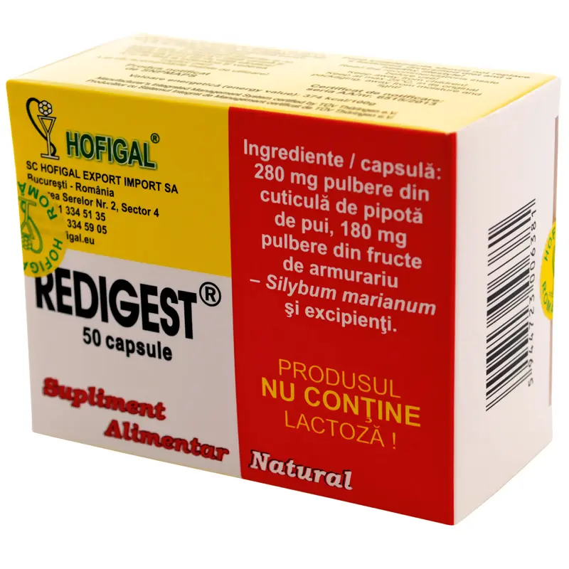 Redigest 50 capsule – Hofigal - Confort digestiv