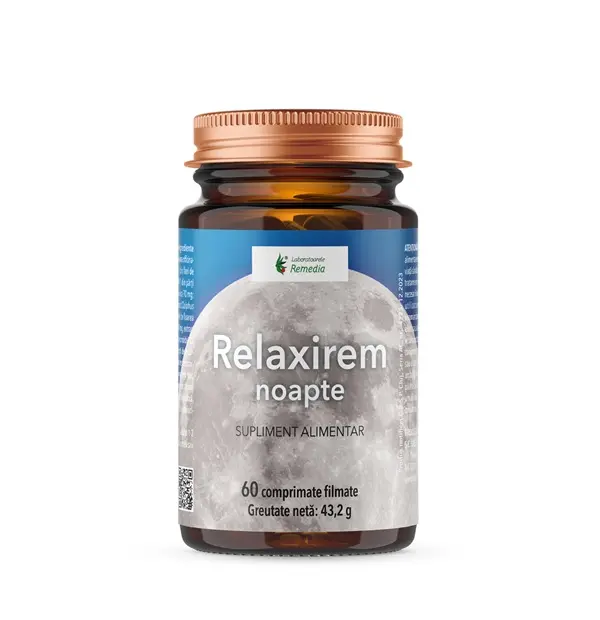 Relaxirem Noapte 60 comprimate – Remedia - Somn odihnitor