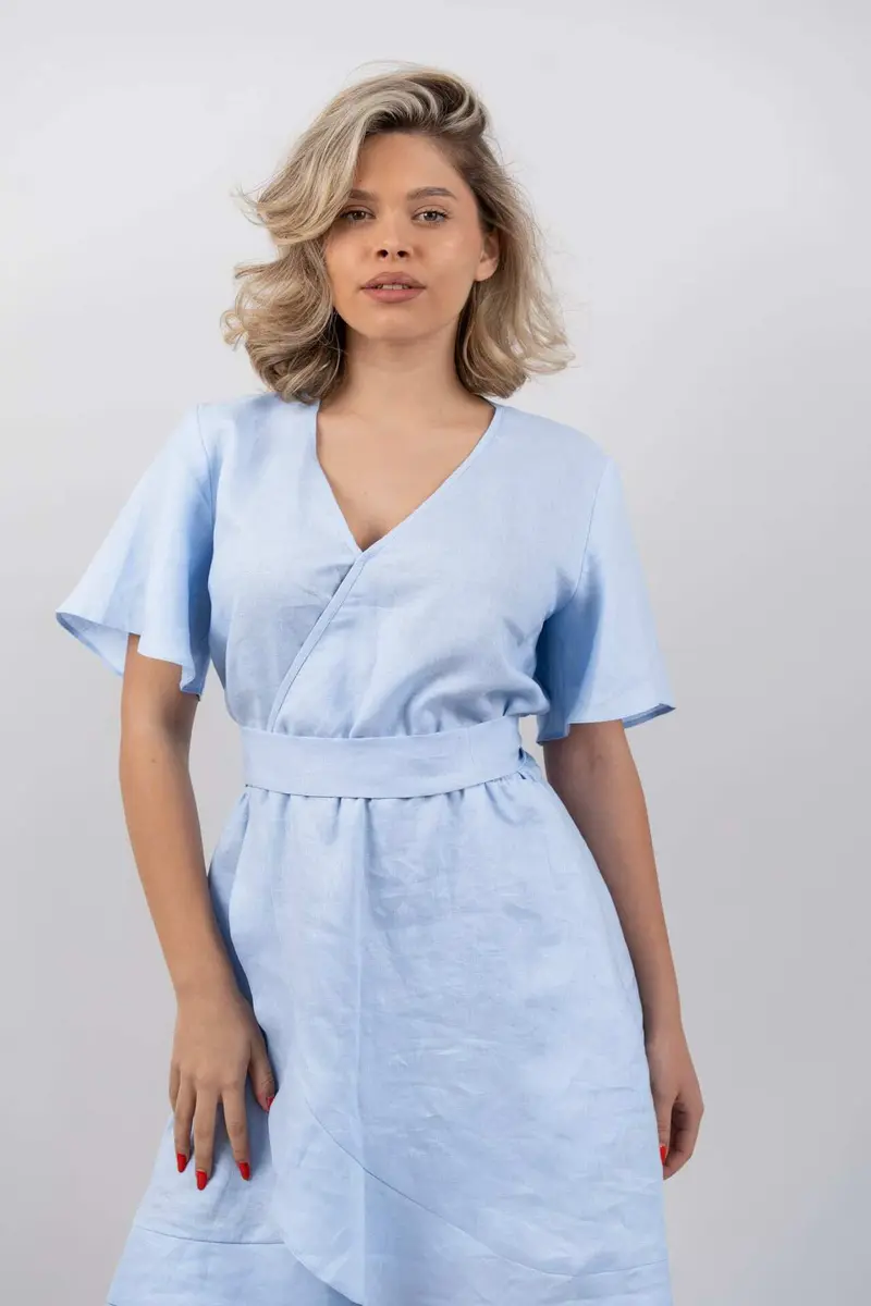 Rochie "Reteag" 100% In - Albastru Deschis