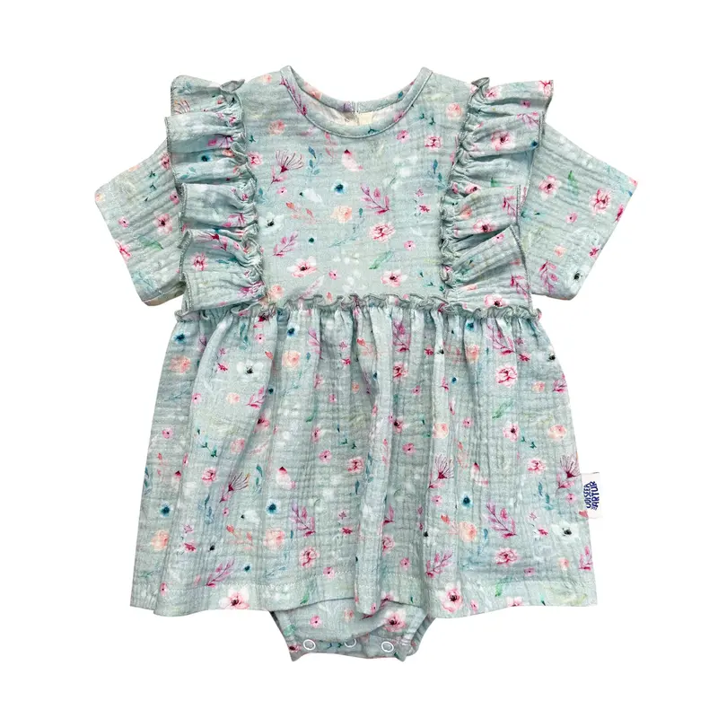 Rochie Rosy Ruffles, muselină