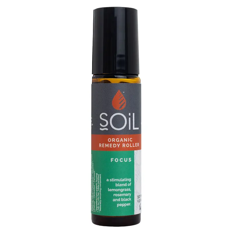 Roll-On Focus cu Uleiuri Esențiale Pure Organice ECOCERT, 10 ml | SOiL