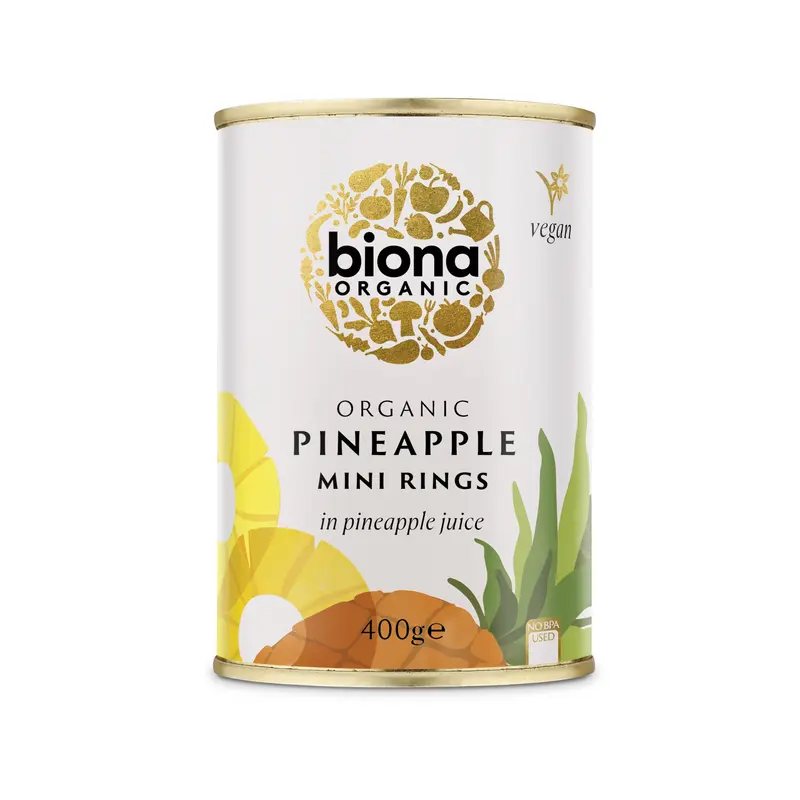 RONDELE MINI DE ANANAS IN SUC DE ANANAS BIO 400G