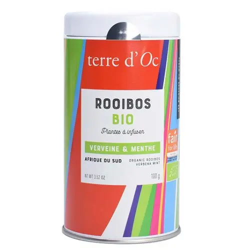 Rooibos organic cu mentă și verbină Terre d'Oc 100g