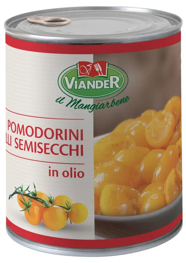 Roșii Cherry Galbene în ulei, 750g