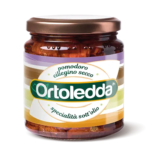 Rosii Cherry Uscate la Soare, Ortoledda, 280 gr, in ulei, Sicilia,