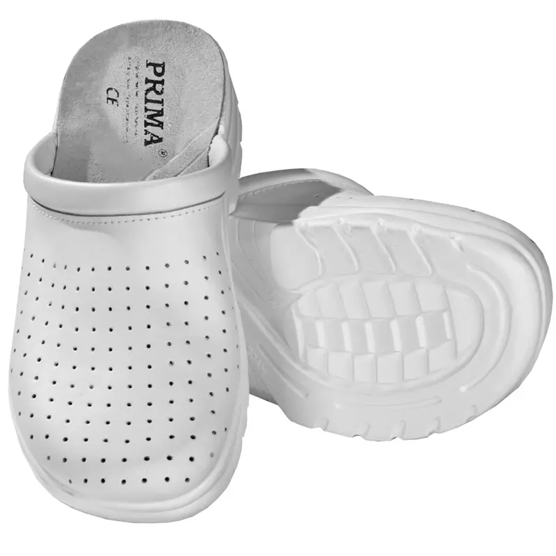 Saboți piele naturală albi mărimea 38 1 pereche – Vetro Design