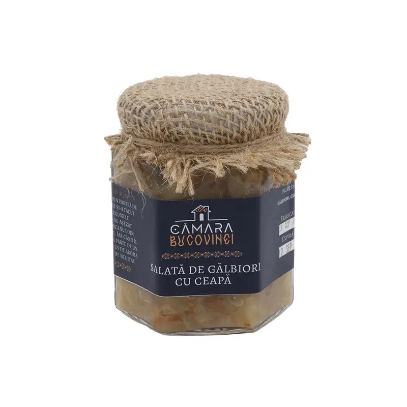 Salată de gălbiori cu ceapă 200 g – gust de pădure, rețetă tradițională