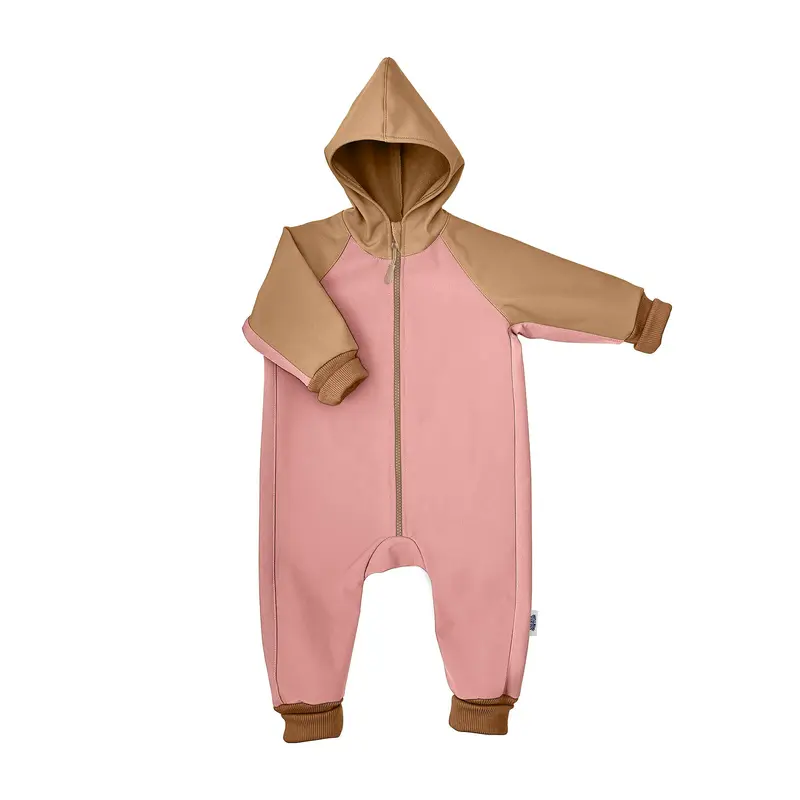 Salopeta Atlas Caramel Pink, softshell 3 straturi
