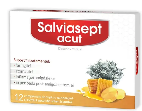 Salviasept Acut 12 comprimate de supt – Zdrovit