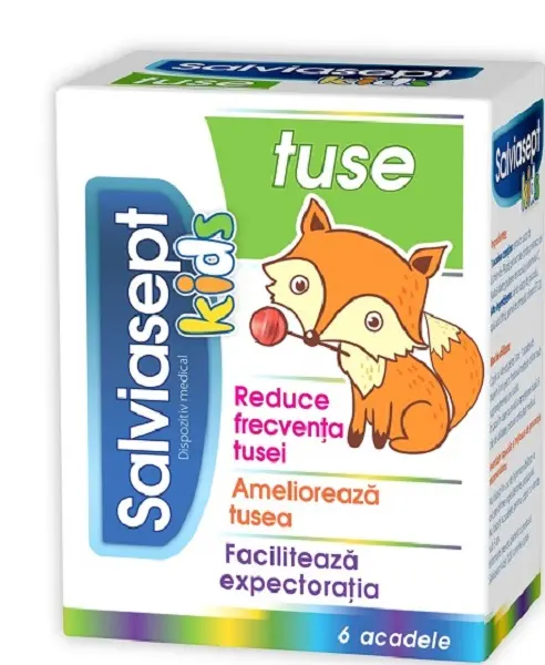 Salviasept Kids Tuse 6 acadele – Zdrovit - Pentru copii