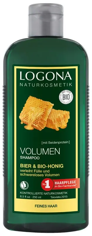 Sampon bio pentru volum cu bere si miere, 250ml Logona