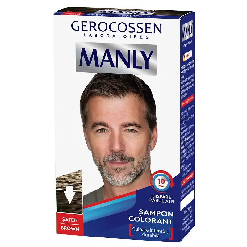 Șampon colorant bărbați Saten Manly 25 ml + 25 ml – Gerocossen
