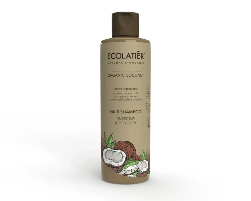 Sampon de par nutritie si regenerare cu nuca de cocos bio 250ml Ecolatier
