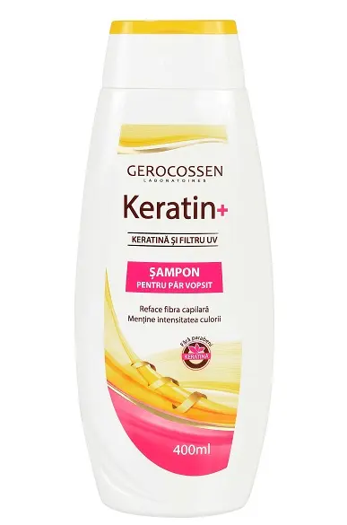 Șampon păr vopsit cu keratină și filtru UV 400 ml – Gerocossen
