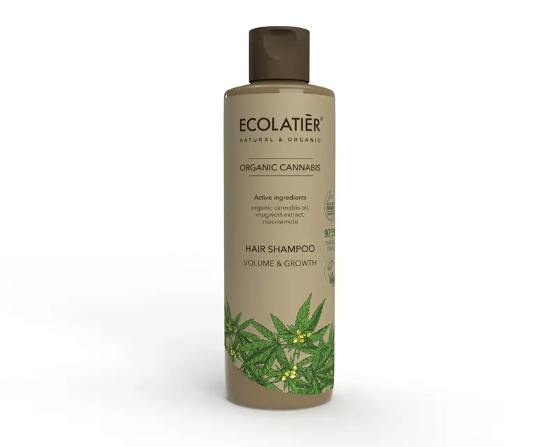 Sampon pentru par volum si crestere cu cannabis bio 250ml Ecolatier