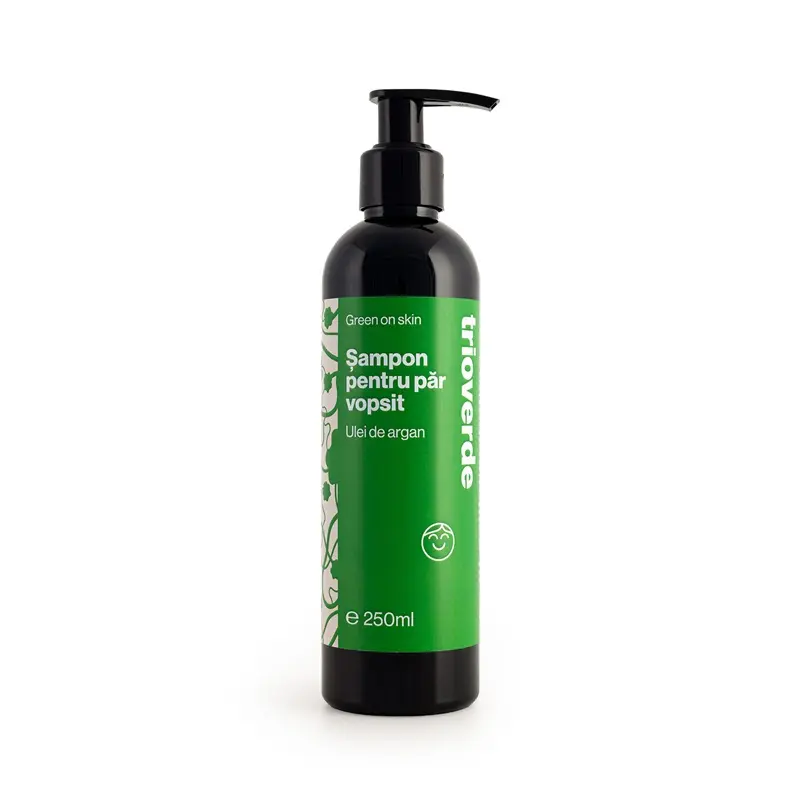 Șampon pentru păr vopsit cu ulei de argan 250 ml – Trio Verde