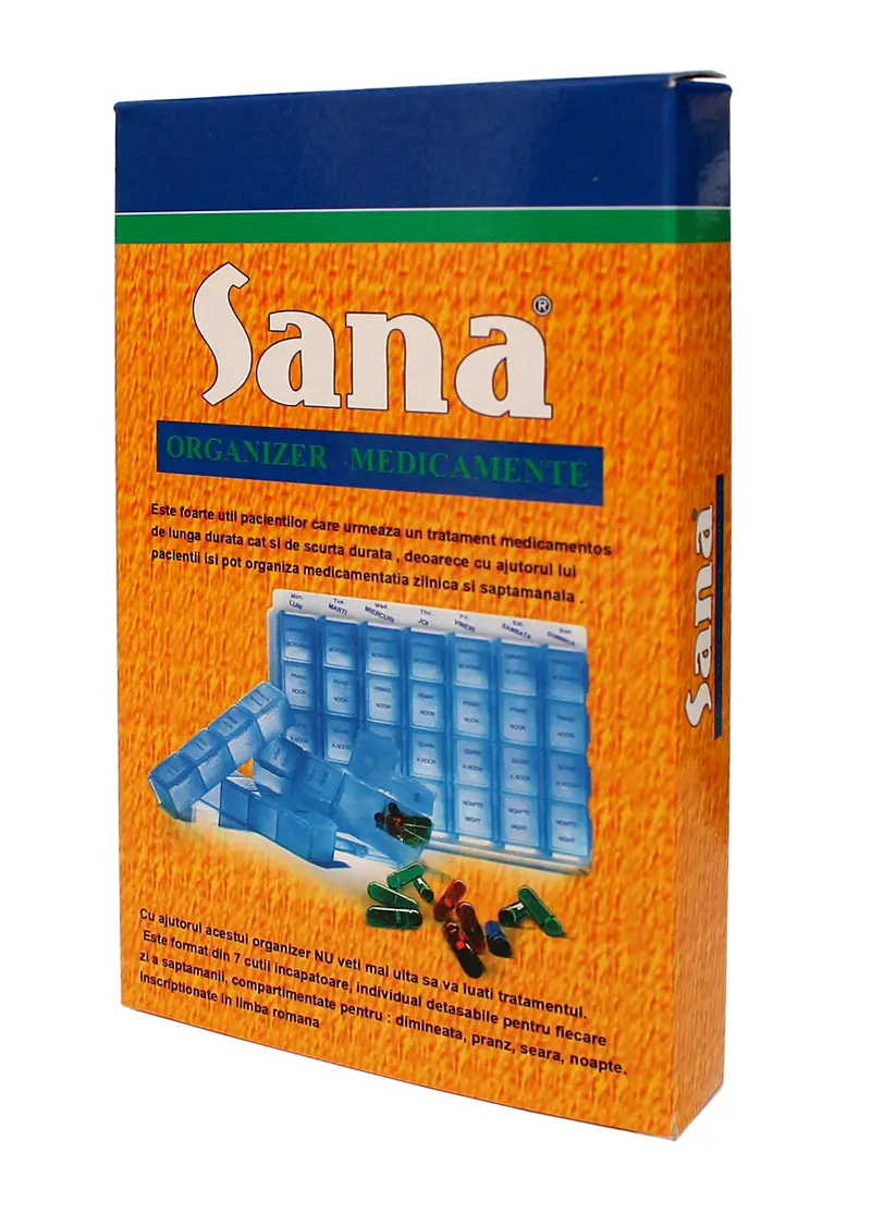 Sana Organizer medicamente săptămânal 7 cutii – Sarah - 7 cutii