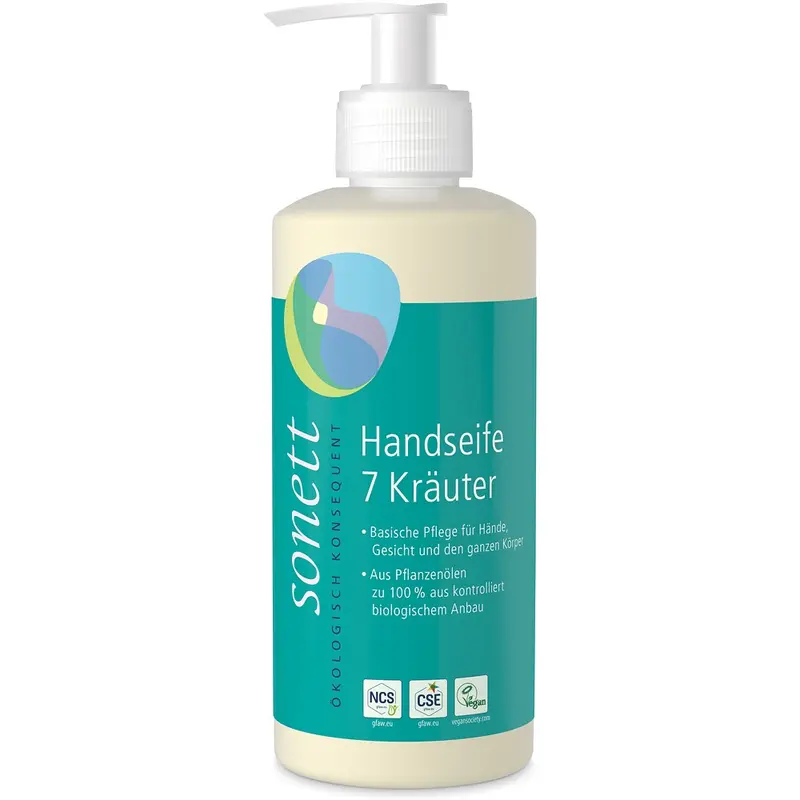 Sapun de maini cu 7 plante aromatice, 300ml | Sonett
