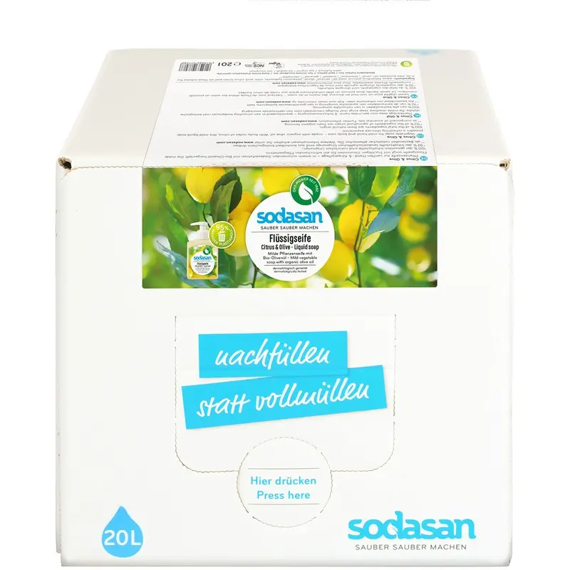 Sapun lichid cu lamaie si masline bag-in-box, 20L | Sodasan