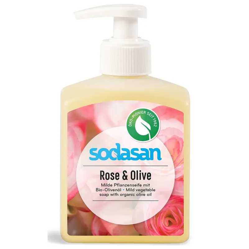 Sapun lichid cu trandafir si masline bio, 300ml