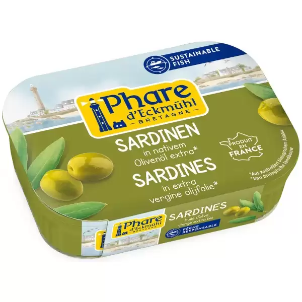 Sardine in ulei bio de masline extravirgin Phare, 135g | Phare