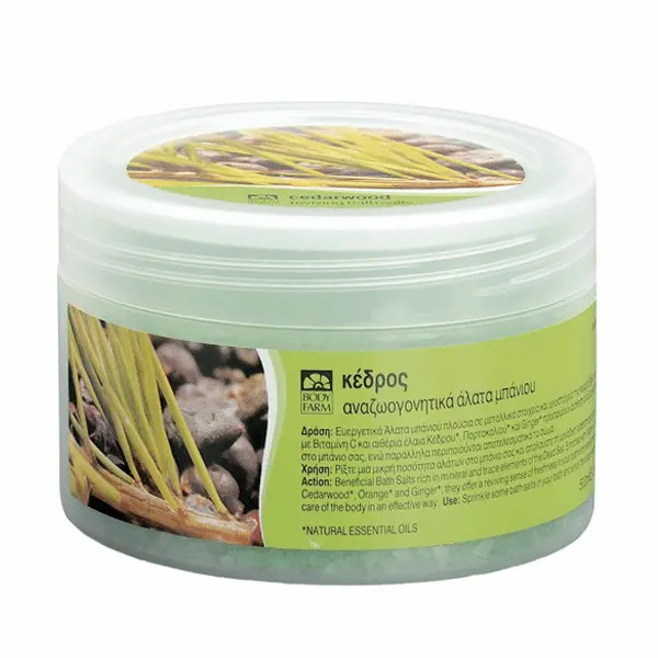 Sare de baie revitalizanta cu Lemn de cedru 500ml Body Farm