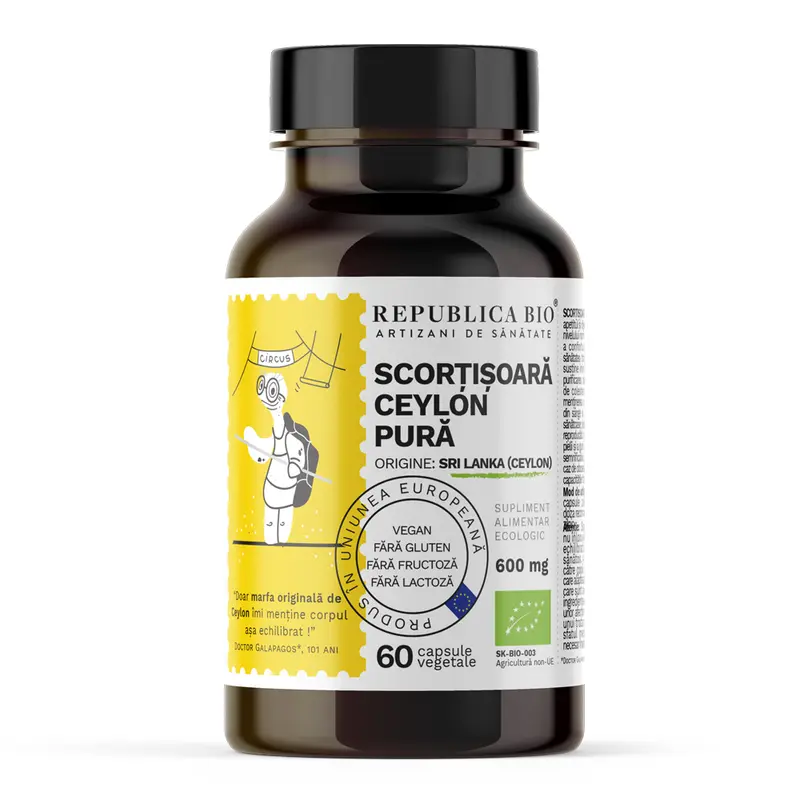 Scortisoara Ceylon pura ecologica Republica BIO, 60 capsule