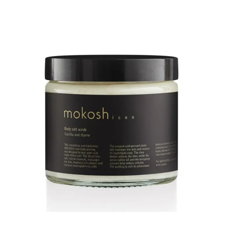 Scrub cu sare pentru corp extract vanilie & cimbru - 300 g Mokosh