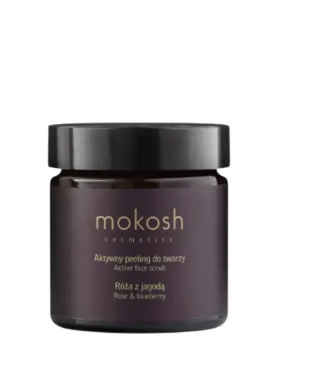 Scrub facial activ cu extract de trandafiri & afine 60 ml Mokosh