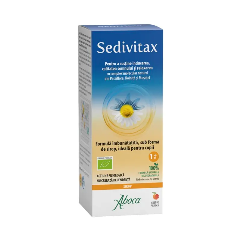 Sedivitax sirop pentru copii 220 g – Aboca - Seara, cu mușețel