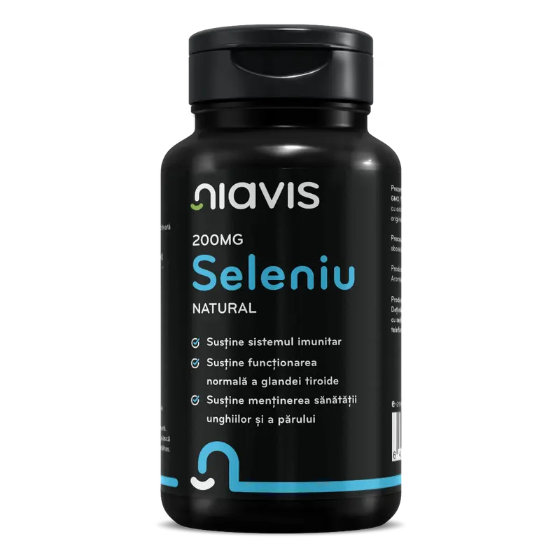 Seleniu Natural 200mg 60cps vegetale