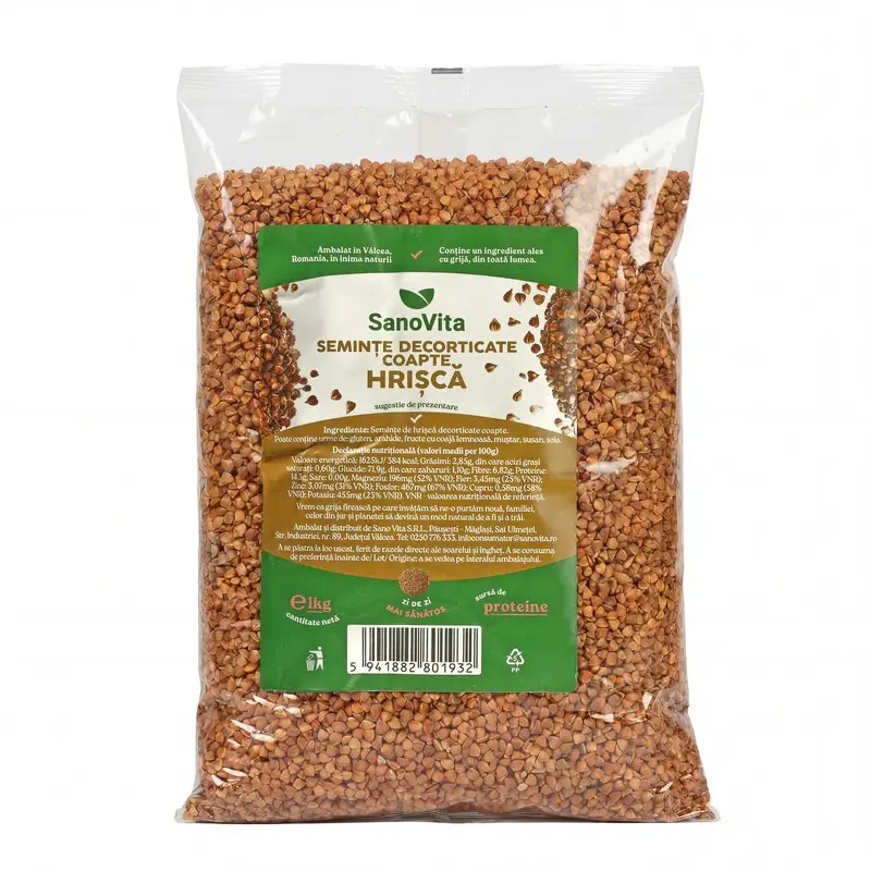 Semințe de hrișcă coapte 1 kg – Sano Vita - Pentru garnituri
