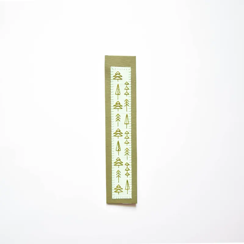 Semn De Carte - Verde Împărat Brodat(verde pastel)