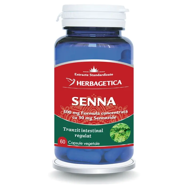 Senna 60 capsule vegetale – Herbagetica - O capsulă pe zi