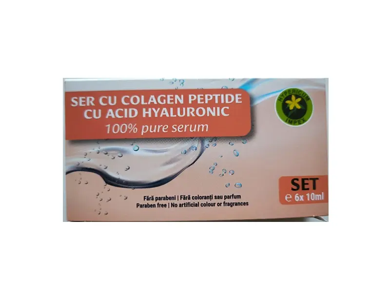 Ser cu colagen și acid hialuronic 6 fiole x 10 ml – Hypericum