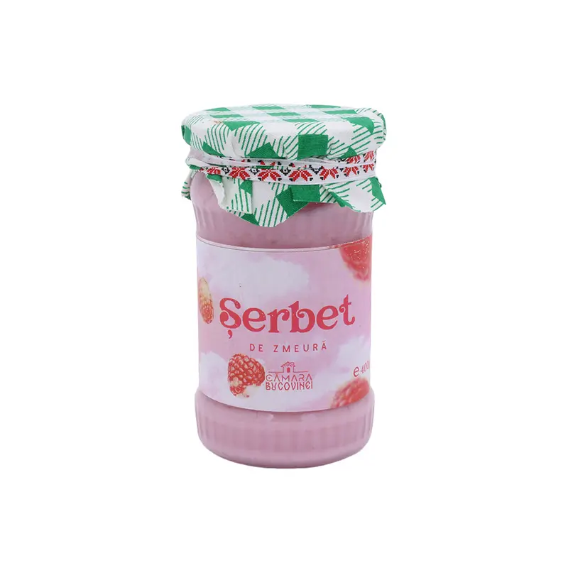 Șerbet de zmeură 400 g – desert natural, aromă intensă și gust fin