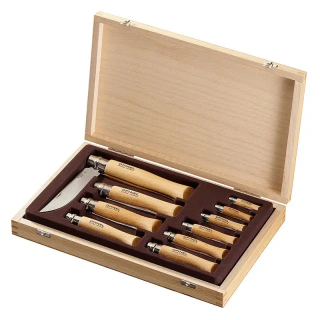 Set 10 cutite briceag Opinel No. 02 - No. 12 Inox ( 001314 )
