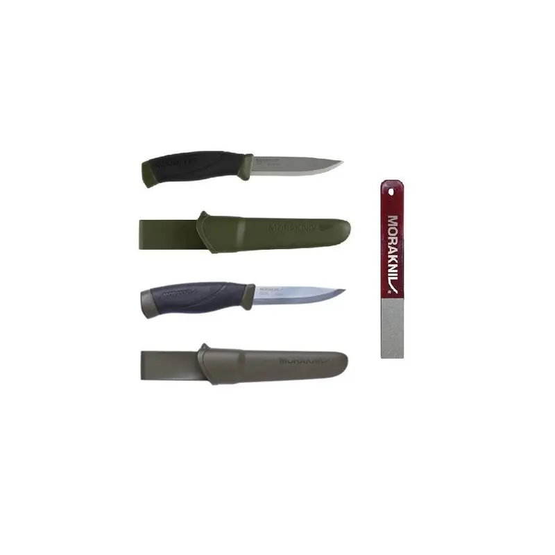 Set 2 cutite camping si diamant pentru ascutit, MORAKNIV ( CBS 108 )