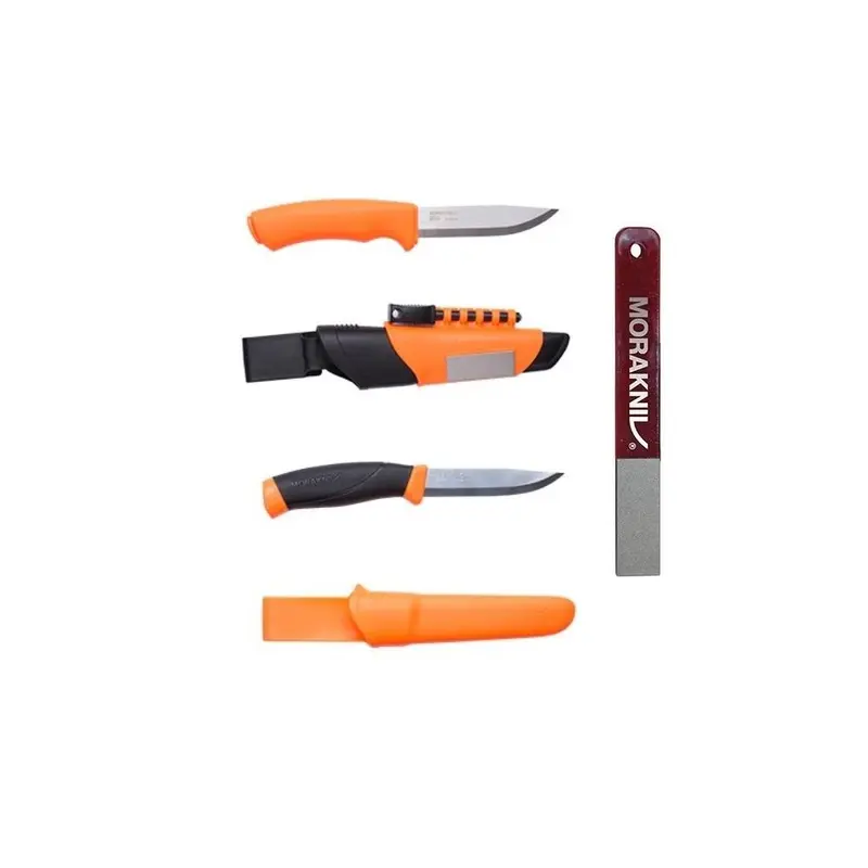 Set 2 cutite de camping, diamant de ascutit, MORAKNIV BUSHCRAFT ( CBS 117 )