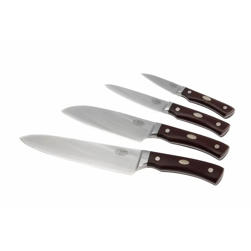 Set 4 cutite de bucatarie, lama otel Lam. CoS, maner micarta, FALLKNIVEN CMTss