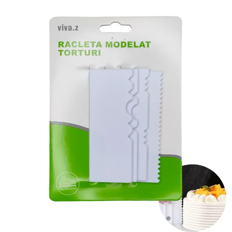 Set 4 Raclete Pieptene Pentru Nivelare Tort