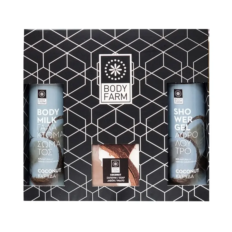Set Cocos Gel de Duș+Lapte de Corp+ Săpun Body Farm