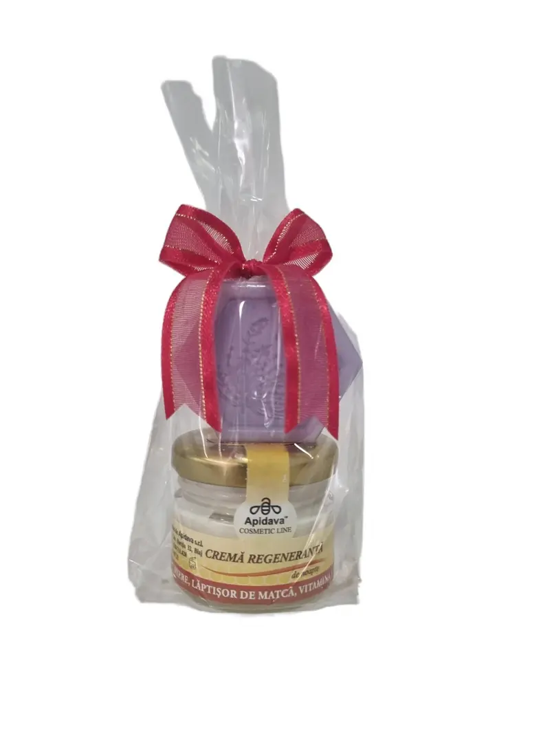 Set crema regeneranta de noapte + sapun 25g Apidava