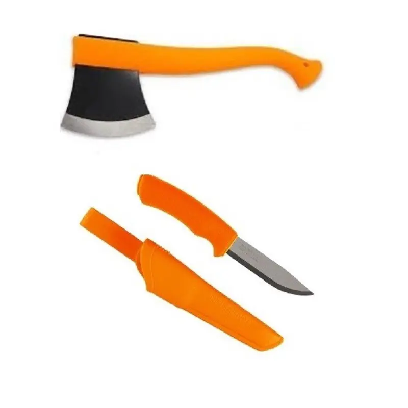 Set cutit MORAKNIV BUSHCRAFT si topor MORAKNIV OUTDOOR ORANGE ( CBS21 )