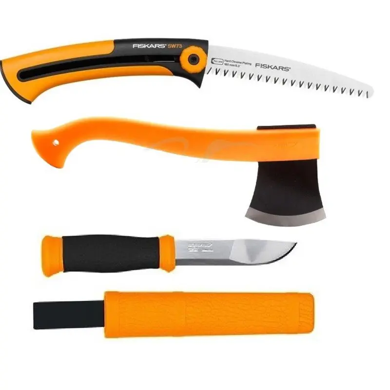Set cutit, topor Morakniv si fierastrau Fiskars ( CBS13 )