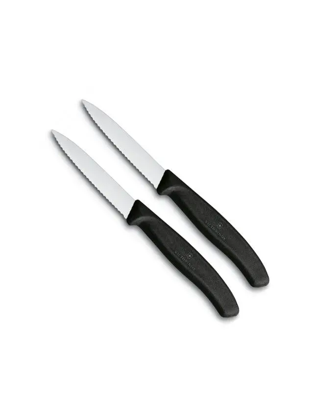 Set cutite de curatat, lama zimtata, 8 cm, VICTORINOX (6.7633B)